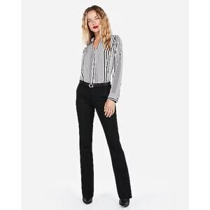 Express Black '90s Ankle Boot Mid Rise Wide Leg Jeans - Size 6S
